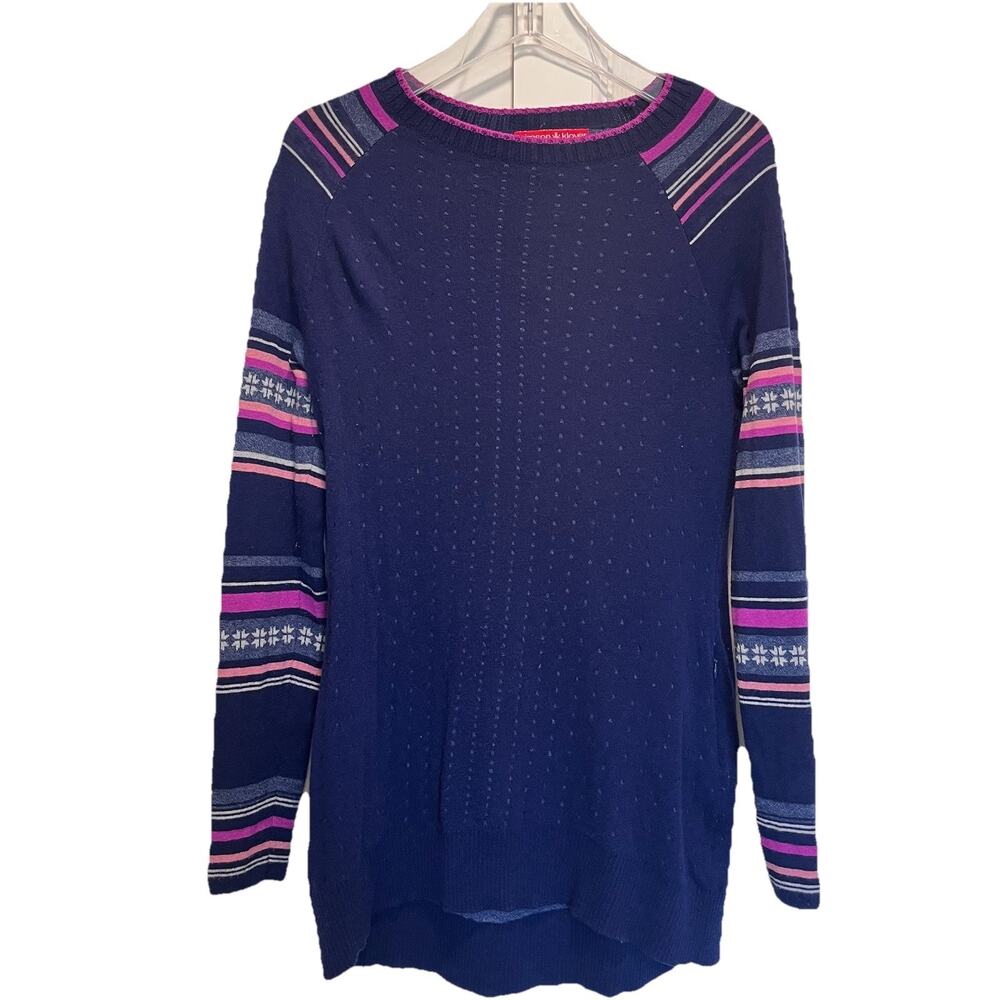 Krimson Klover Blue Merino/ Accents On Sleeves/ Womens Size Medium